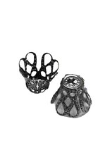 6x5mm Bead Cap Gun Metal NF