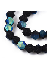 3mm Bicone Jet Black Matte AB  x145