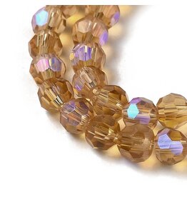 4mm Round  Transparent  Light Topaz  AB  x85
