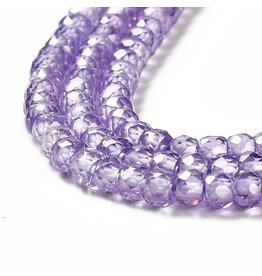 3x2mm Rondelle Tanzanite  Cubic Zirconia  15" Strand  Approx   x165