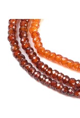 3x2mm Rondelle Gradient  Brown Cubic Zirconia  16" Strand  Approx   x200