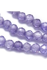 2mm Round Tanzanite  Cubic Zirconia  15" Strand  Approx   x165