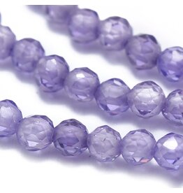 2mm Round Tanzanite  Cubic Zirconia  15" Strand  Approx   x165