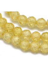 3mm Round Yellow Cubic Zirconia  15" Strand  Approx   x125