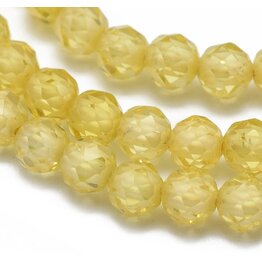 3mm Round Yellow Cubic Zirconia  15" Strand  Approx   x125