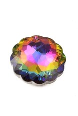 Round Scalloped  44mm  Multi Colour Chinese Crystal X1