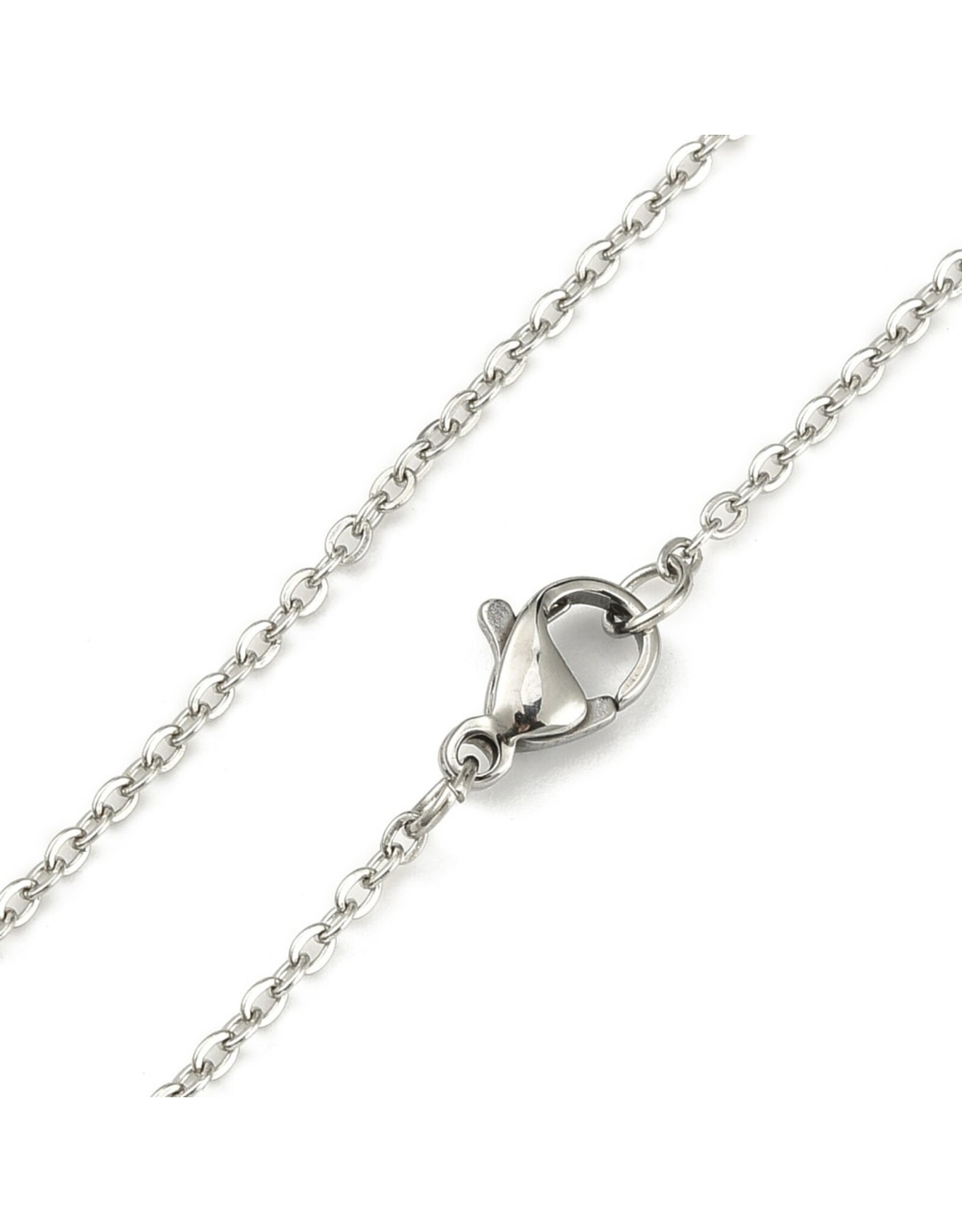 Stainless Steel   Necklace    2x1.5mm  20'' x1