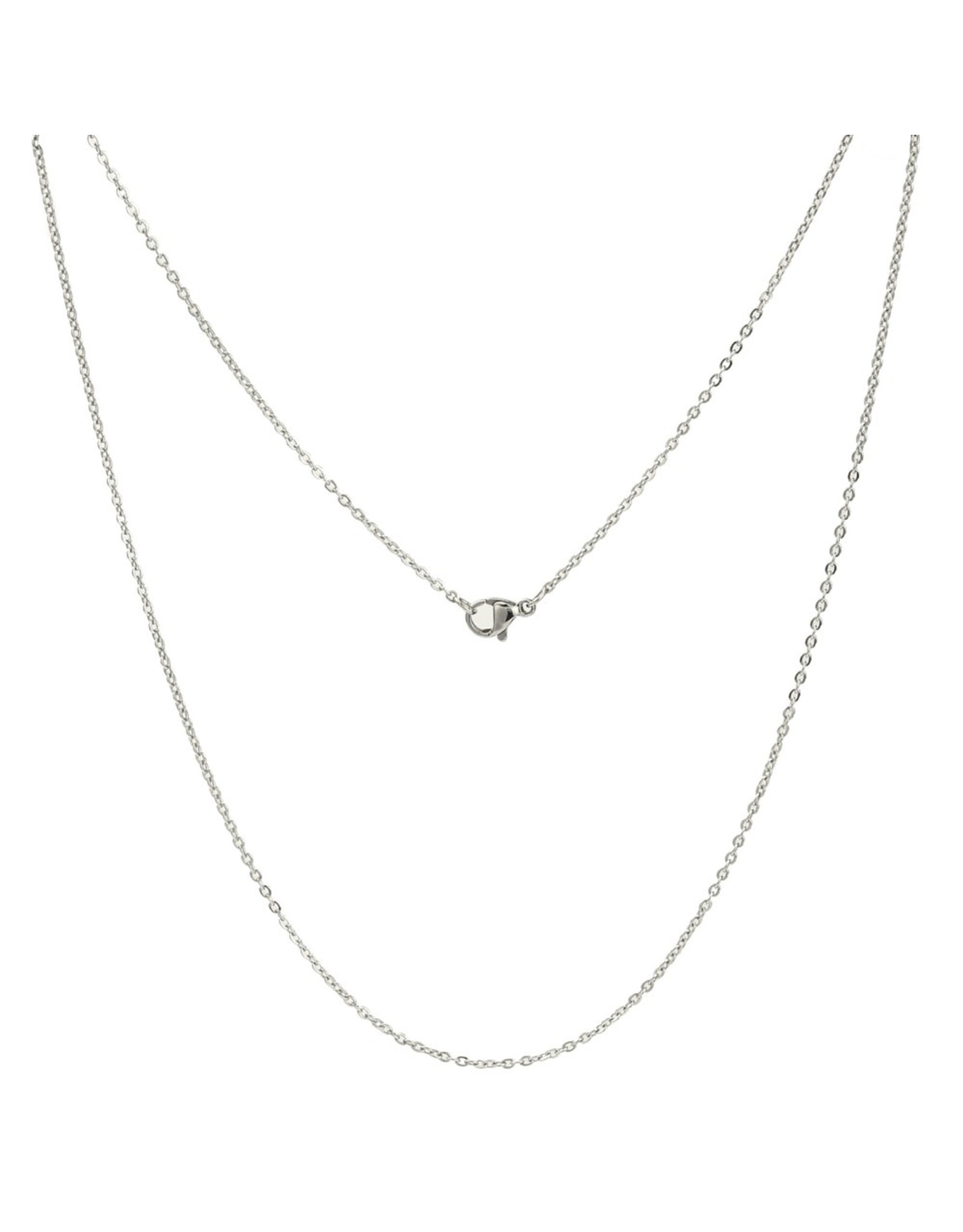 Stainless Steel   Necklace    2x1.5mm  20'' x1