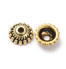 8mm Bead Cap Gold NF