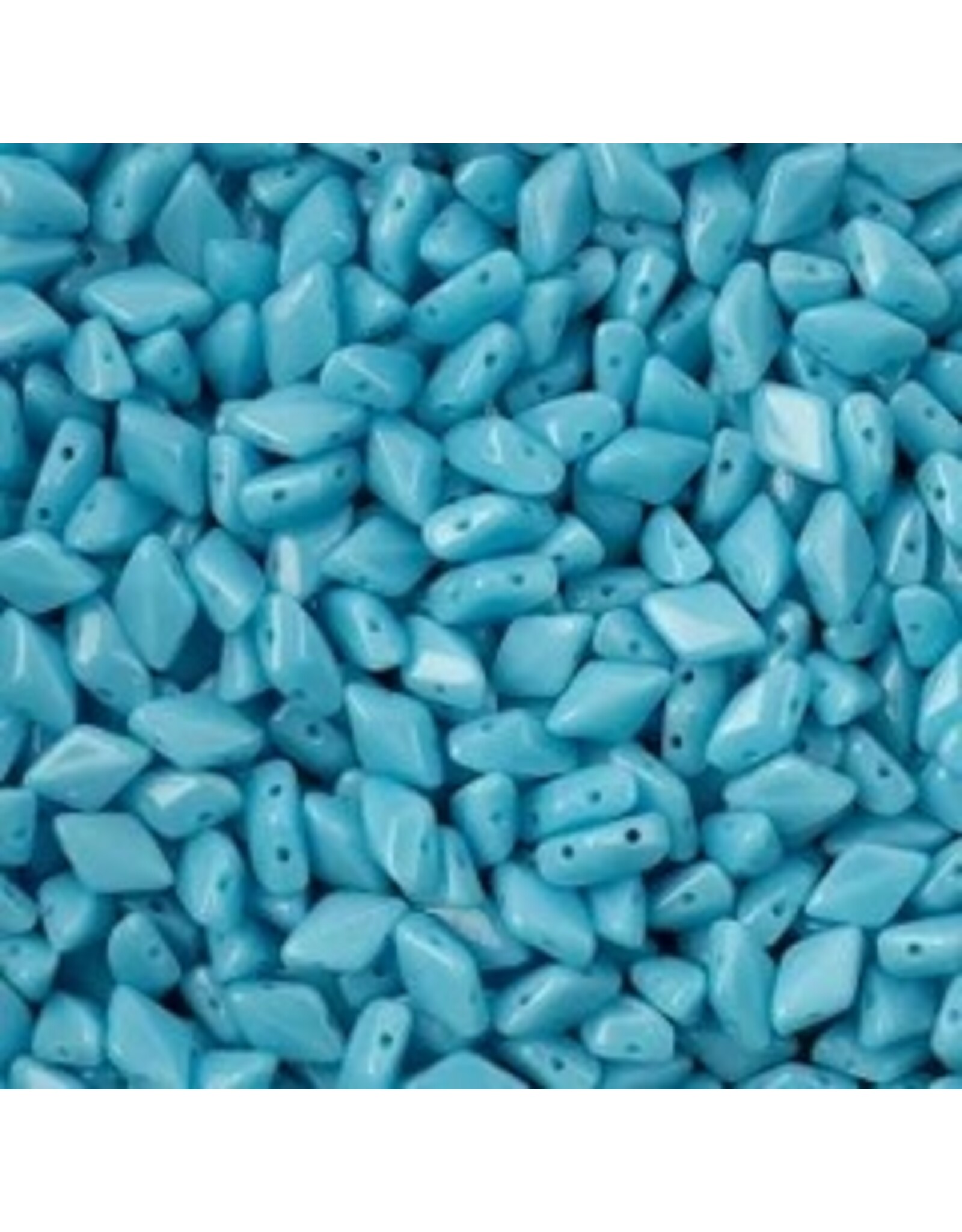 Matubo Gemduo 2 Hole 8x5mm Opaque Turquoise   x40