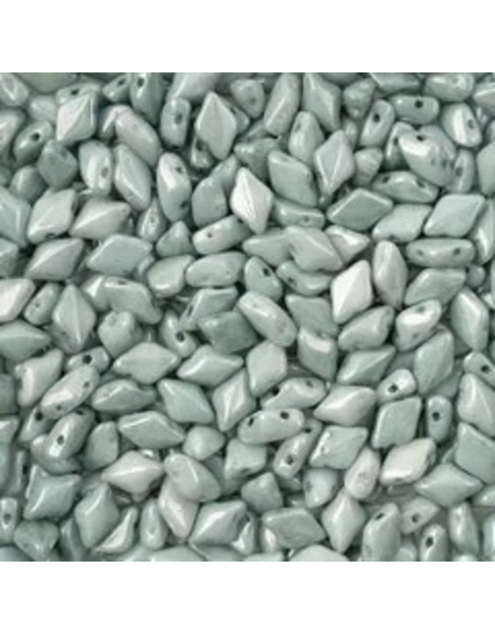 Matubo Gemduo 2 Hole 8x5mm   Chalk Green Lustre   x40