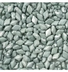 Matubo Gemduo 2 Hole 8x5mm   Chalk Green Lustre   x40