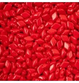 Matubo Gemduo 2 Hole 8x5mm  Opaque Red   x40