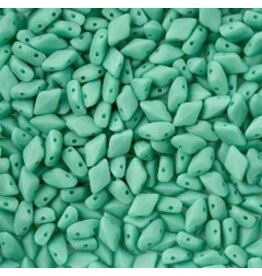 Matubo Gemduo 2 Hole 8x5mm   Opaque Turquoise Matte   x40