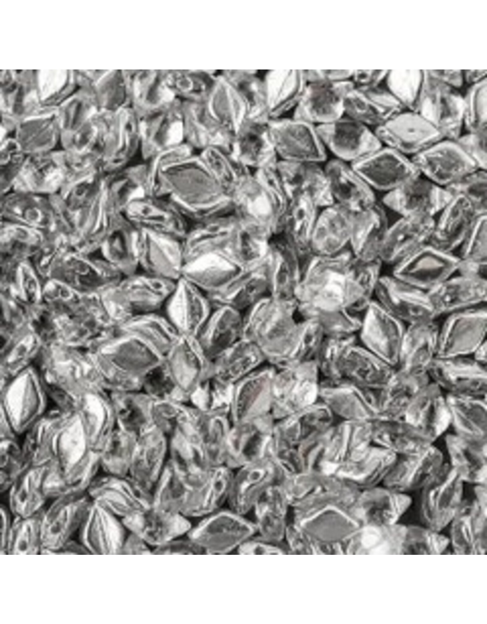 Matubo Gemduo 2 Hole 8x5mm  Backlit Silver   x40