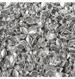 Matubo Gemduo 2 Hole 8x5mm  Backlit Silver   x40