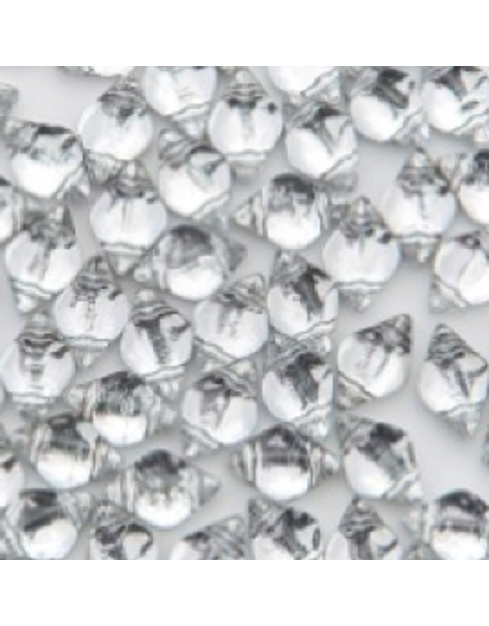 Matubo Gemduo 2 Hole 8x5mm  Backlit Silver   x40