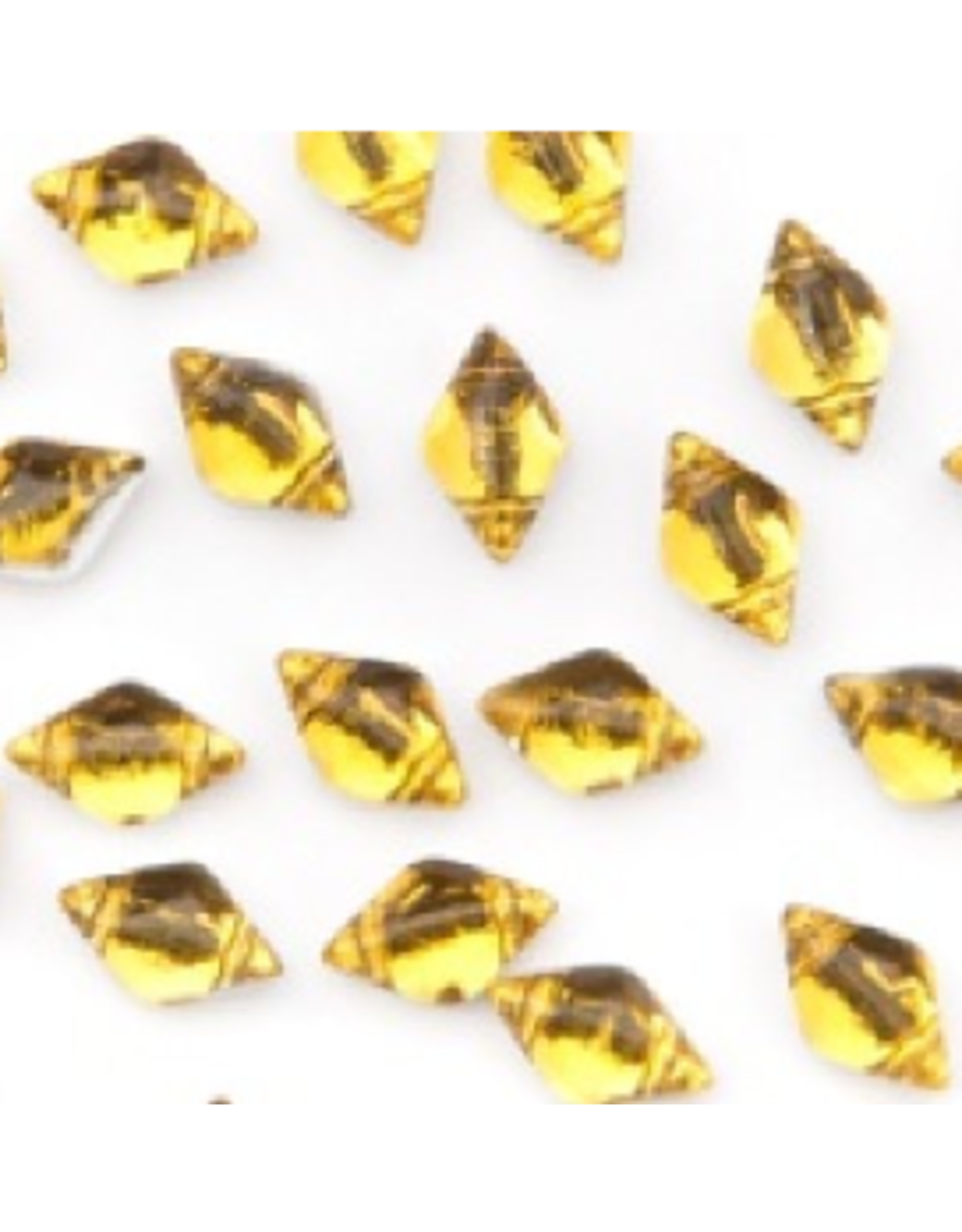 Matubo Gemduo 2 Hole 8x5mm   Backlit Topaz   x40