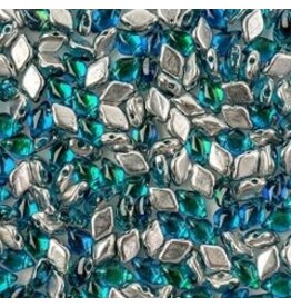 Matubo Gemduo 2 Hole 8x5mm  Backlit  Aqua x40