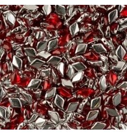 Matubo Gemduo 2 Hole 8x5mm   Backlit   Ruby   x40