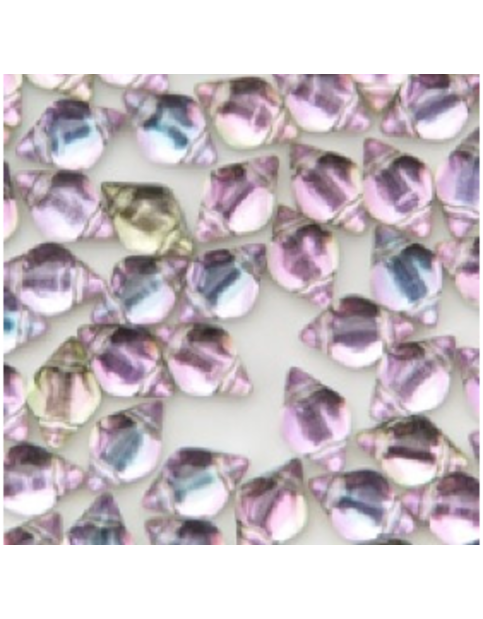 Matubo Gemduo 2 Hole 8x5mm    Backlit  Yellow Violet   x40