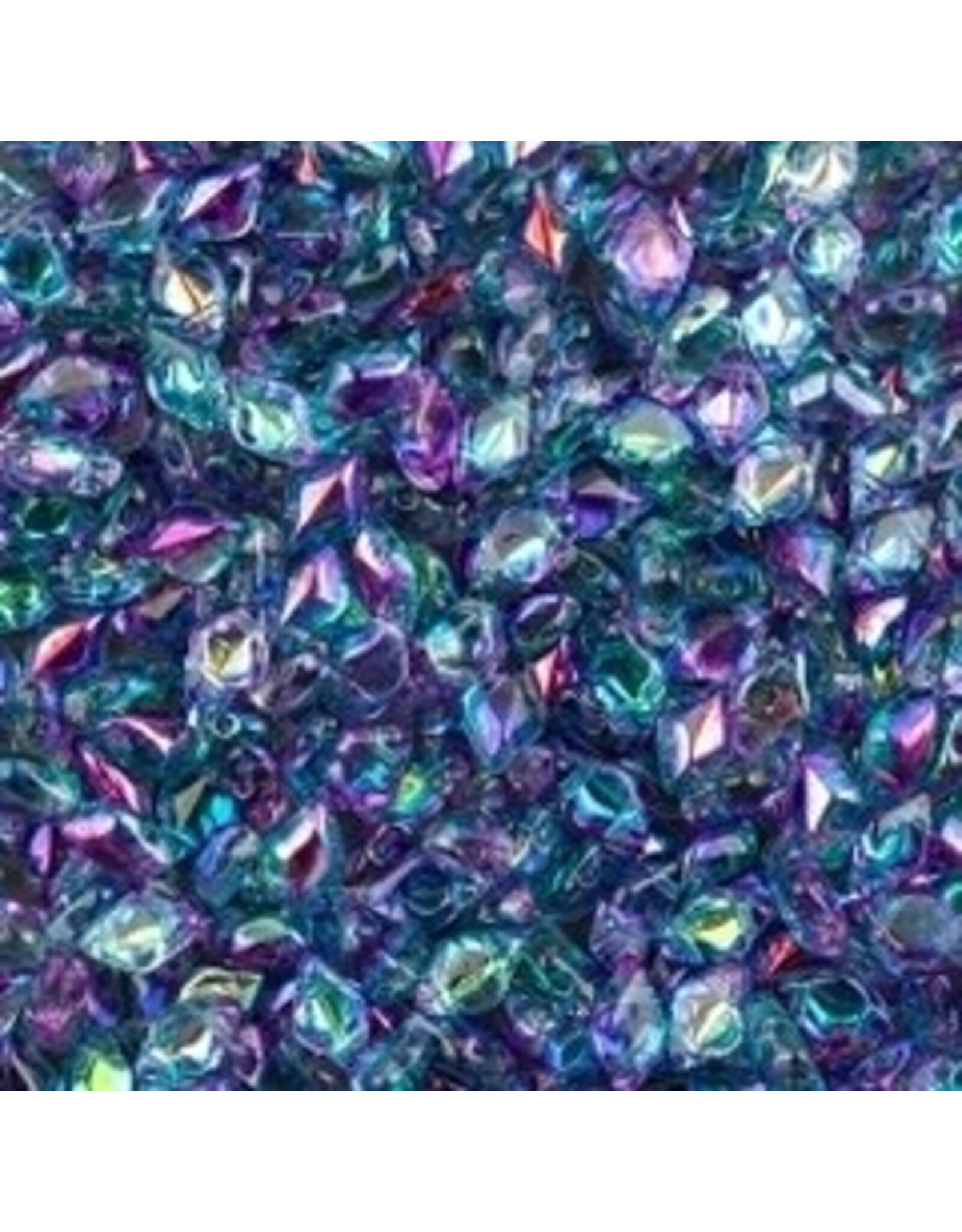 Matubo Gemduo 2 Hole 8x5mm  Light Blue Summer Rainbow  x40