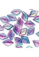 Matubo Gemduo 2 Hole 8x5mm  Light Blue Summer Rainbow  x40
