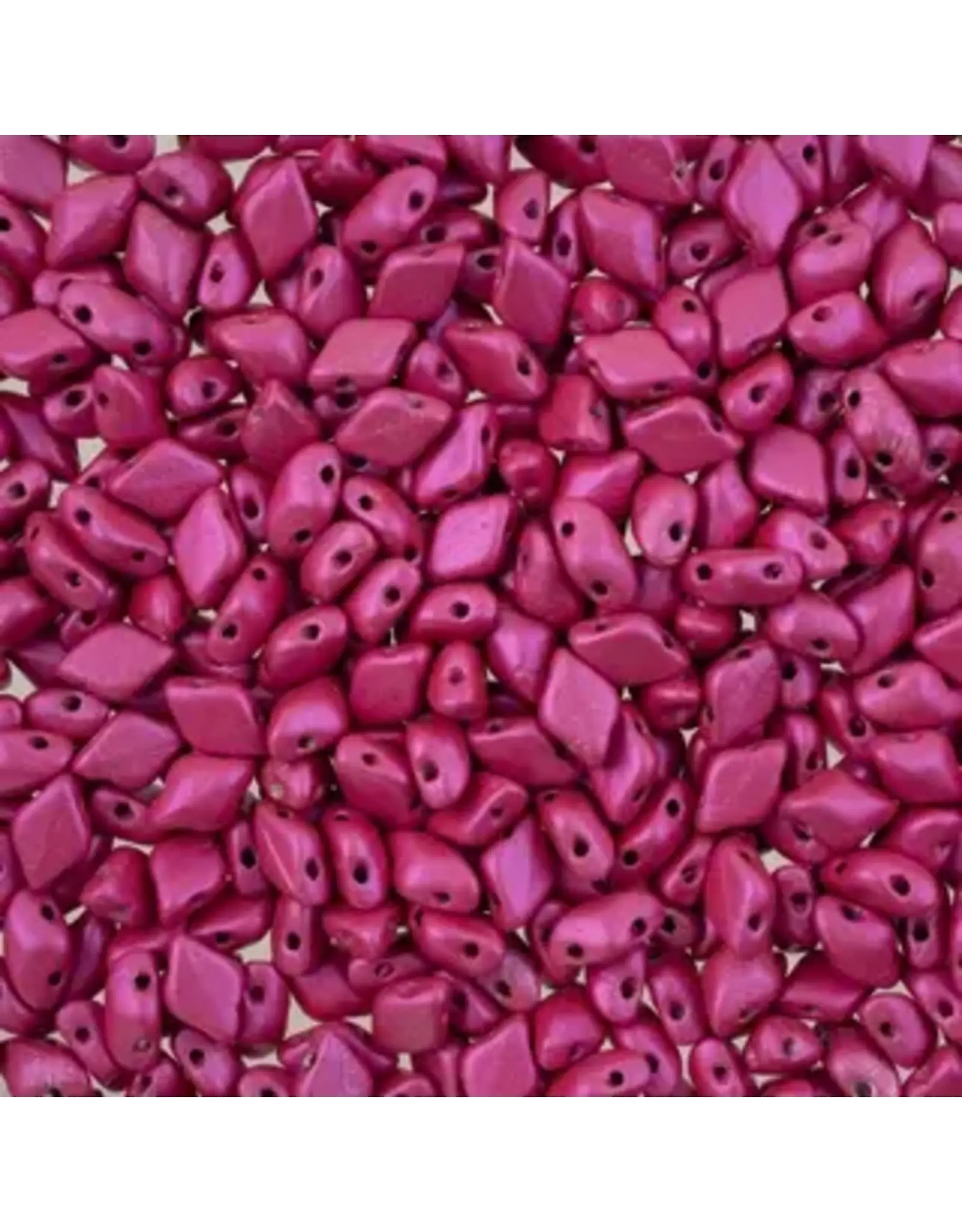 Matubo Gemduo 2 Hole 8x5mm  Pink Metallic Matte x40