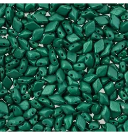 Matubo Gemduo 2 Hole 8x5mm   Emerald Green Metallic Matte  x40