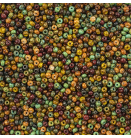 Czech 202344 8  Seed  Opaque  Travertine  Mix