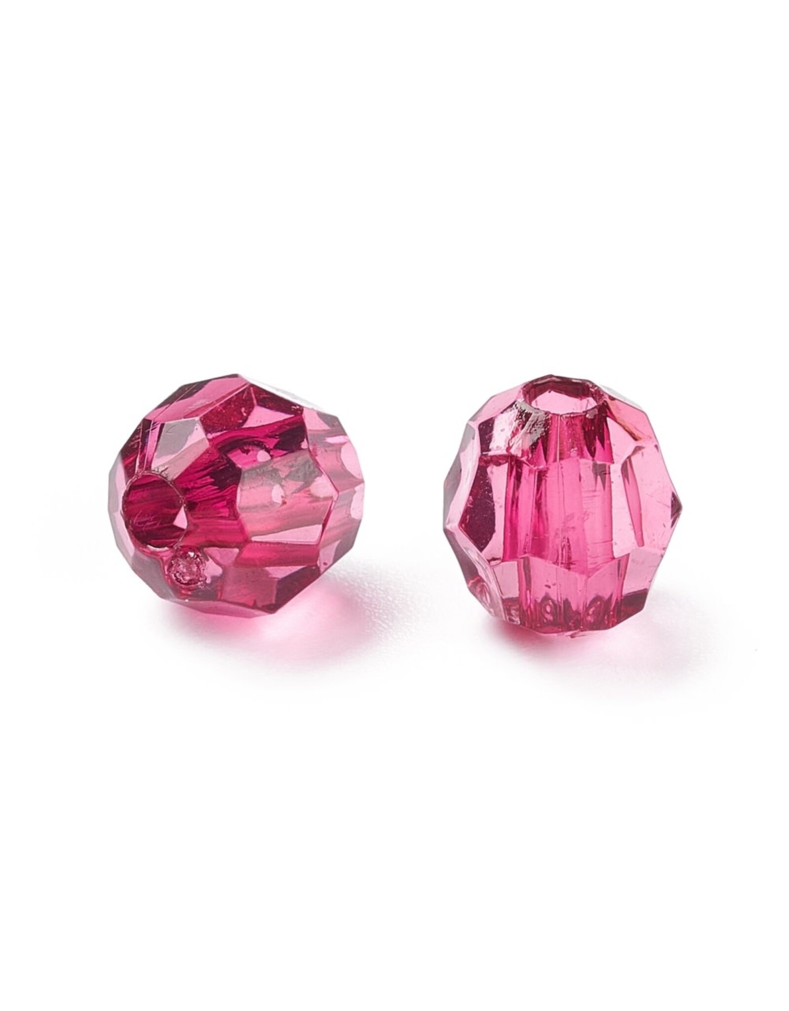 Faceted Round  8mm Transparent  Wine  x250