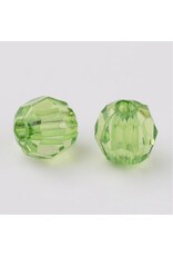 Faceted Round  8mm Transparent Peridot  x250