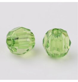 Faceted Round  8mm Transparent Peridot  x250