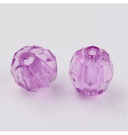 Faceted Round  8mm Transparent Light Amethyst  x250