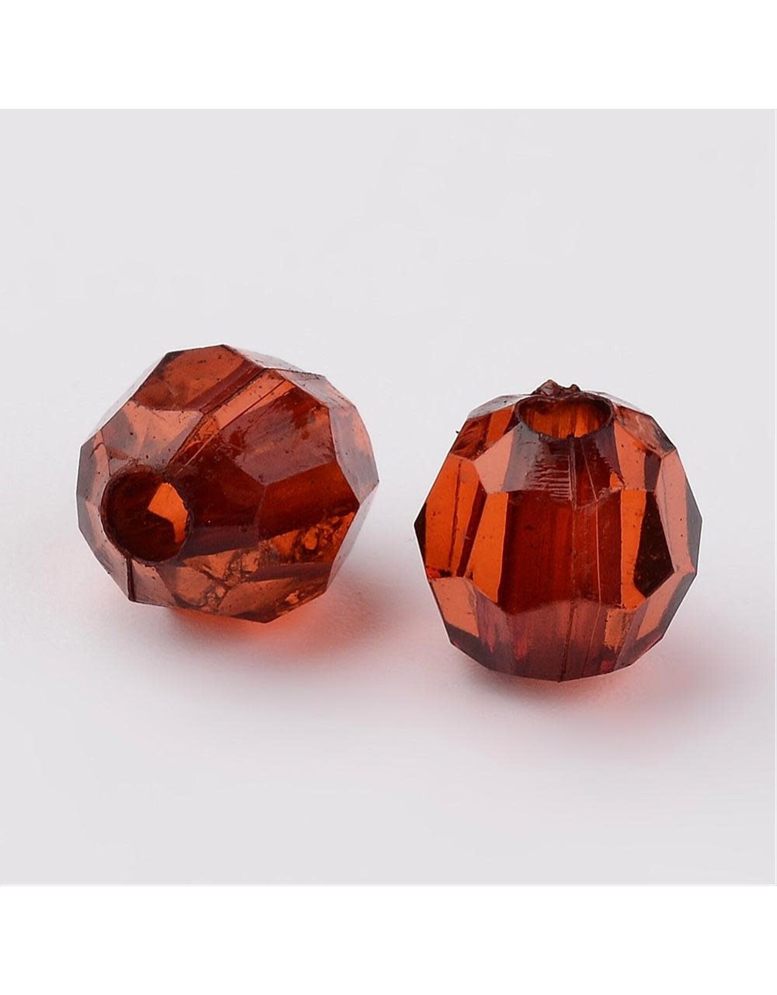 Faceted Round  8mm Transparent  Rootbeer x250