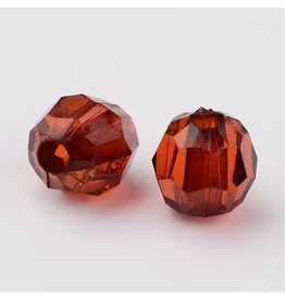 Faceted Round  8mm Transparent  Rootbeer x250