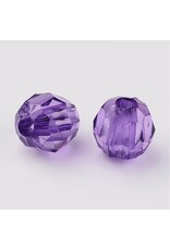 Faceted Round  8mm Transparent  Amethyst  x250