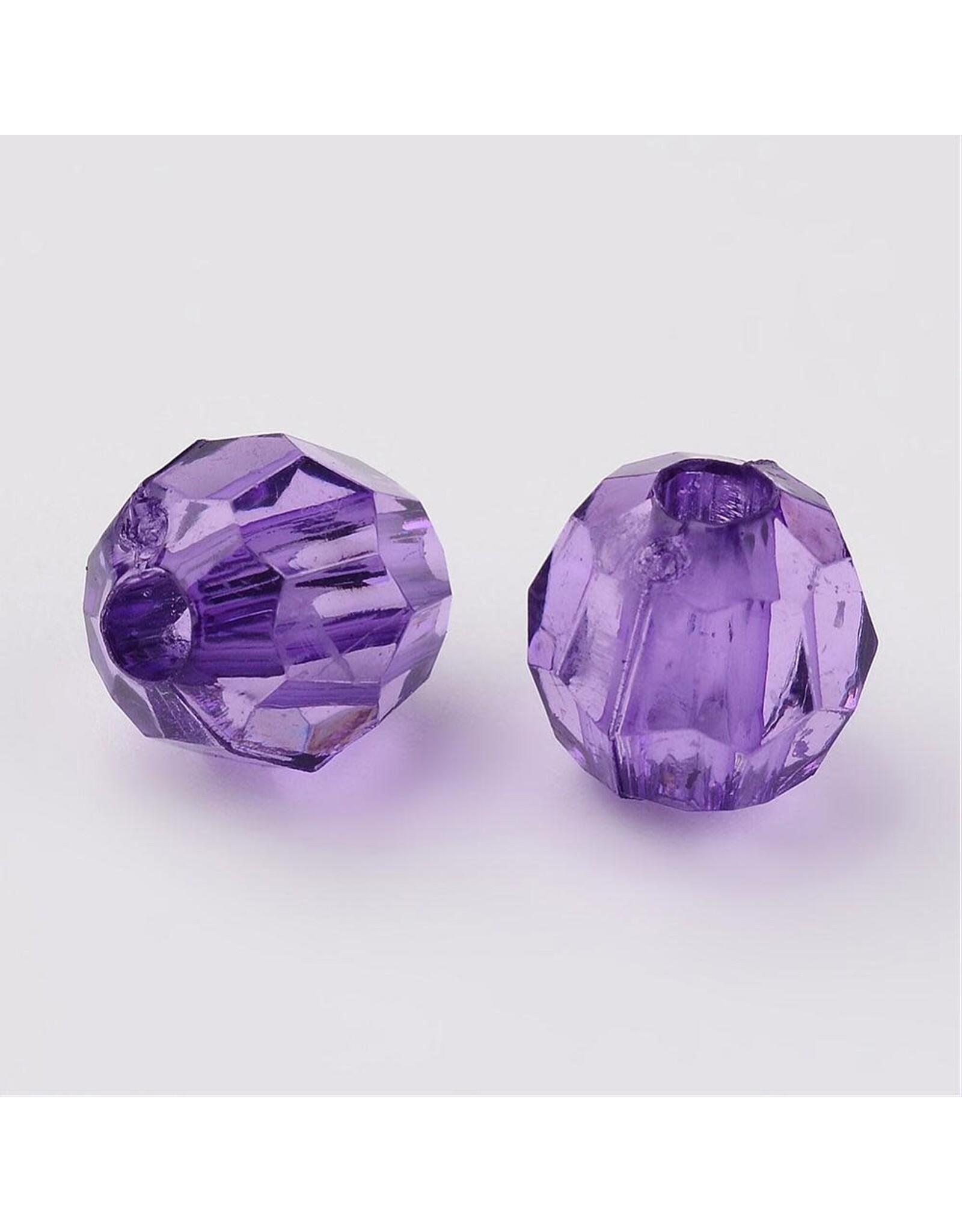 Faceted Round  8mm Transparent  Amethyst  x250