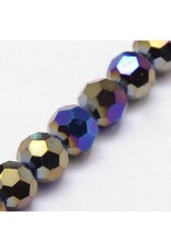 8mm Round  Opaque Black  Metallic  AB  x65