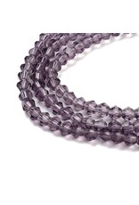 3mm Bicone  Transparent Purple  x145