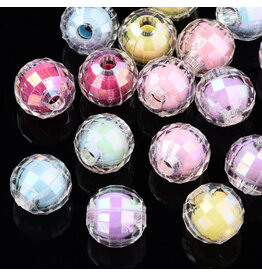Faceted Round  8mm Bead in Bead Multi  x200