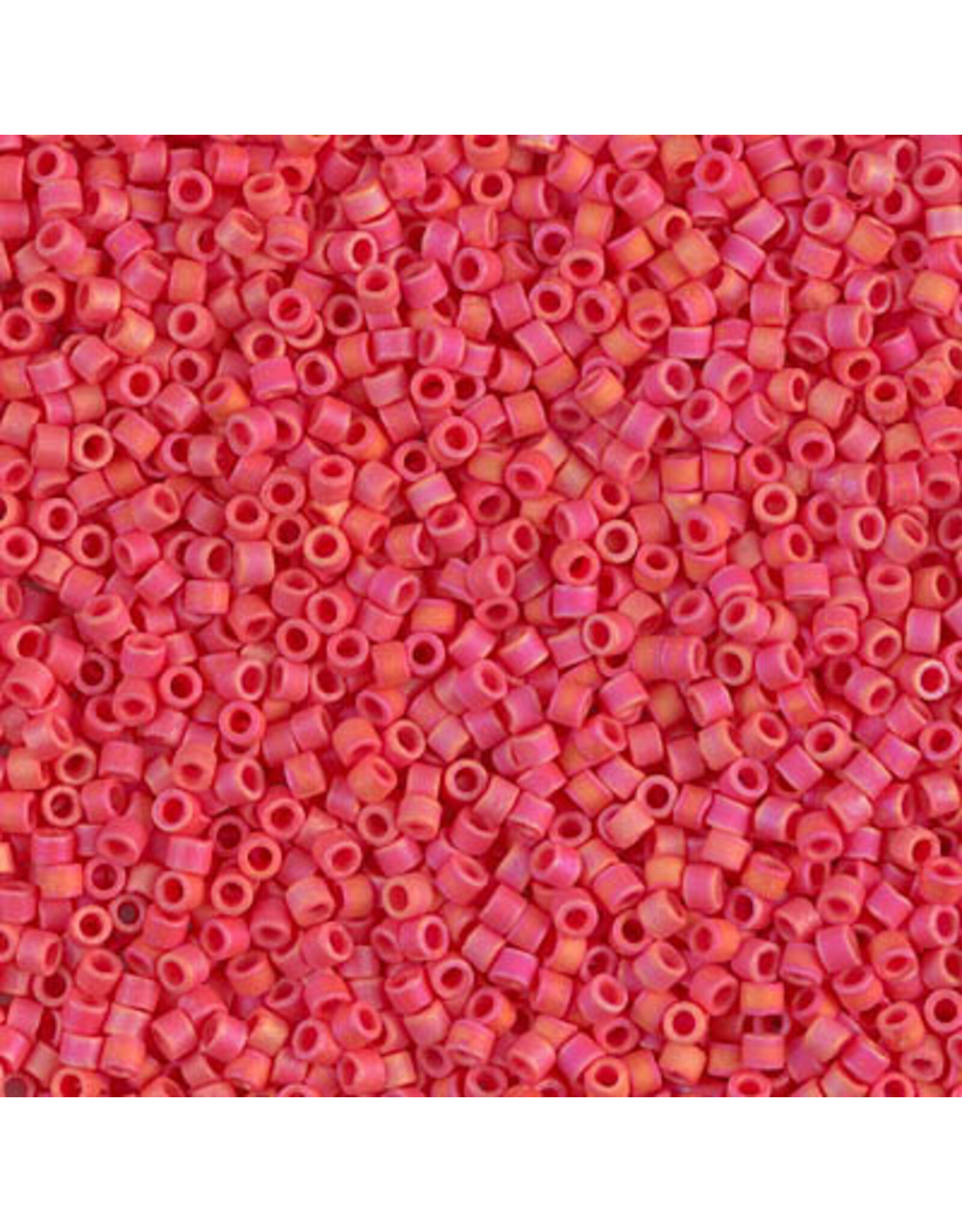 Miyuki db873 11 Delica Opaque Vermillion Red AB Matte