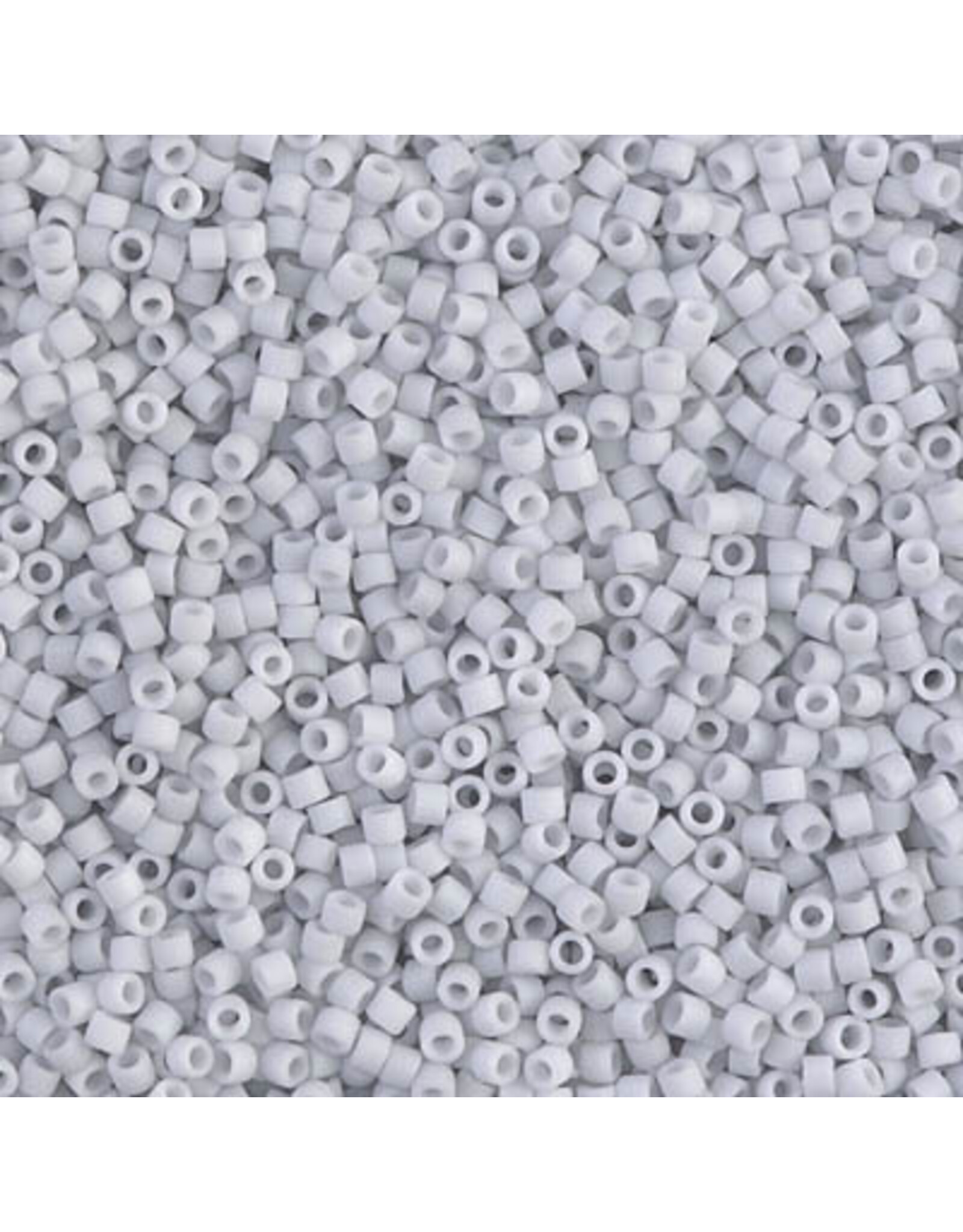 Miyuki db357 11 Delica Opaque Light Grey Lustre Glaze