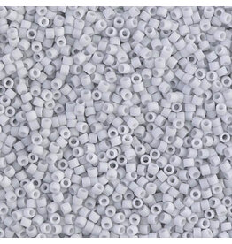 Miyuki db357 11 Delica Opaque Light Grey Lustre Glaze