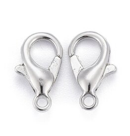 Lobster Clasp 10mm Platinum x50 NF