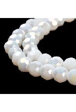 6mm Round  Opaque White Lustre   x85
