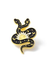 Two Headed Snake and Sun Lapel Pin  32x22mm   x1