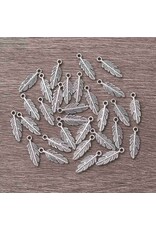 Feather Antique Silver 15mm