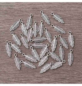 Feather Antique Silver 15mm