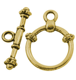 Toggle Clasp Round 18mm Antique Gold  NF